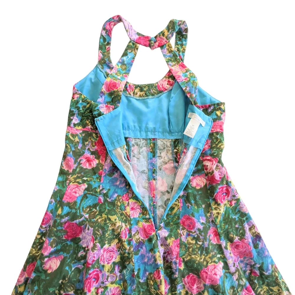 London Times Sleeveless Fit and Flare Dress Size 14P - Picture 10 of 12